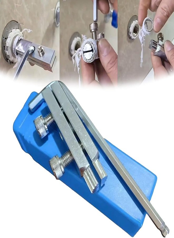 KONSSEE Broken Pipe Extractor Tool, Broken Faucet Removal Tool, Broken Faucet Extractor, Pipe Extractor, Tap Extractor, Faucet Removal Tool, Pipe Extractor Set, For Damaged Faucet Water Pipe Remover - Image 1